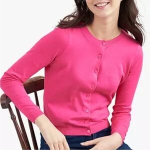 Joules Knitwear Skye Cardigan Sweater Raspberry Pink US 4 EU 36 UK 8